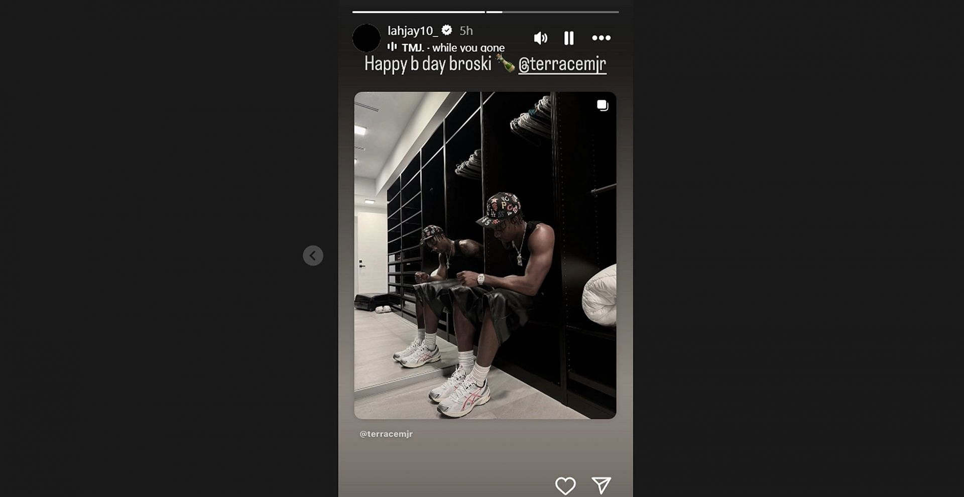 Bengals WR Ja'Marr Chase wishes Eagles WR Terrace Marshall Jr. on his birthday@lahjay10_